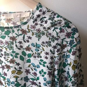LOFT floral pullover XXS Petites